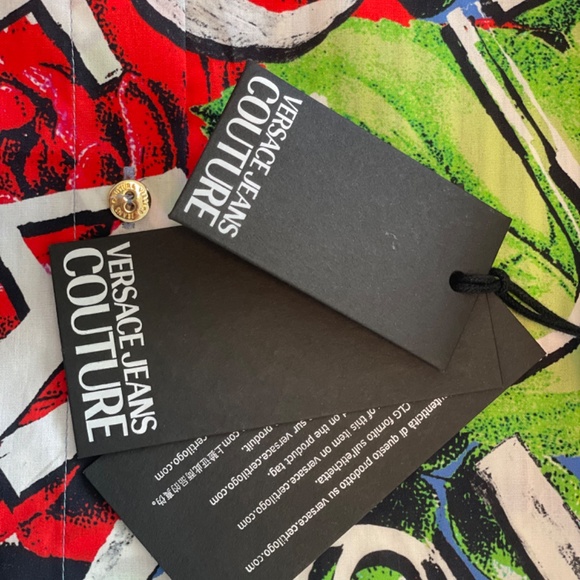 Versace Jeans Couture - Button-Front Striped Rose Shirt - Picture 12 of 14